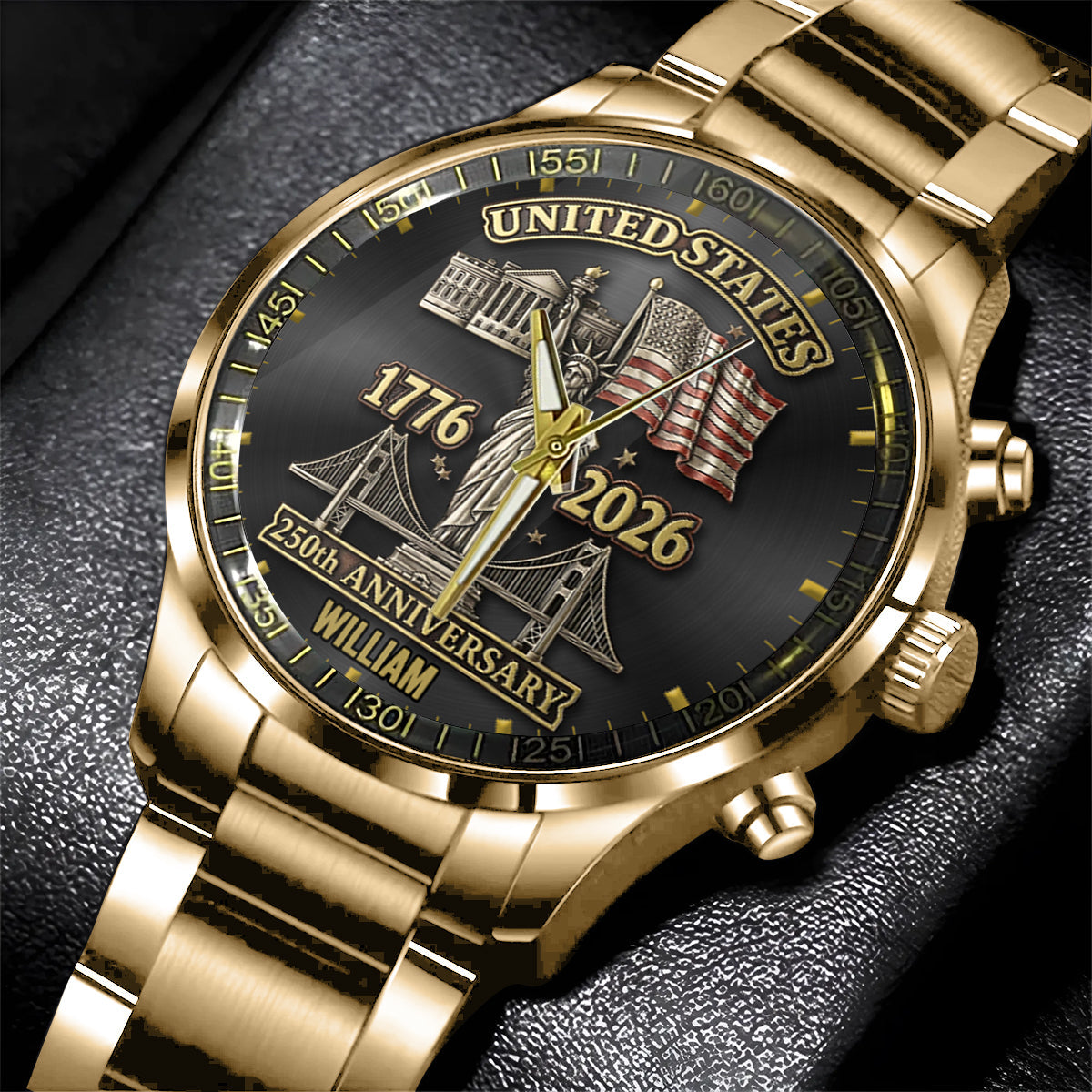Montre-bracelet Patriot personnalisée pour le 250e anniversaire
