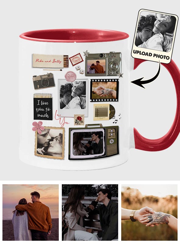 Mug personnalisé style boîte d'allumettes pour couple - Cadeau idéal pour les meilleurs amis