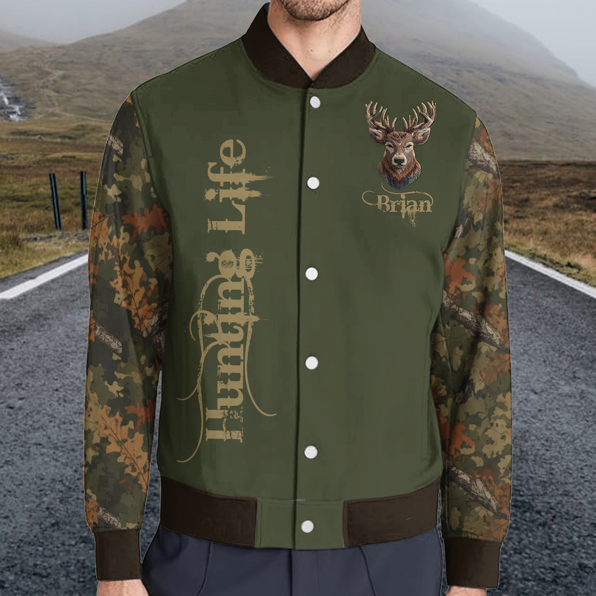 Veste universitaire de chasse personnalisée Cool Hunting