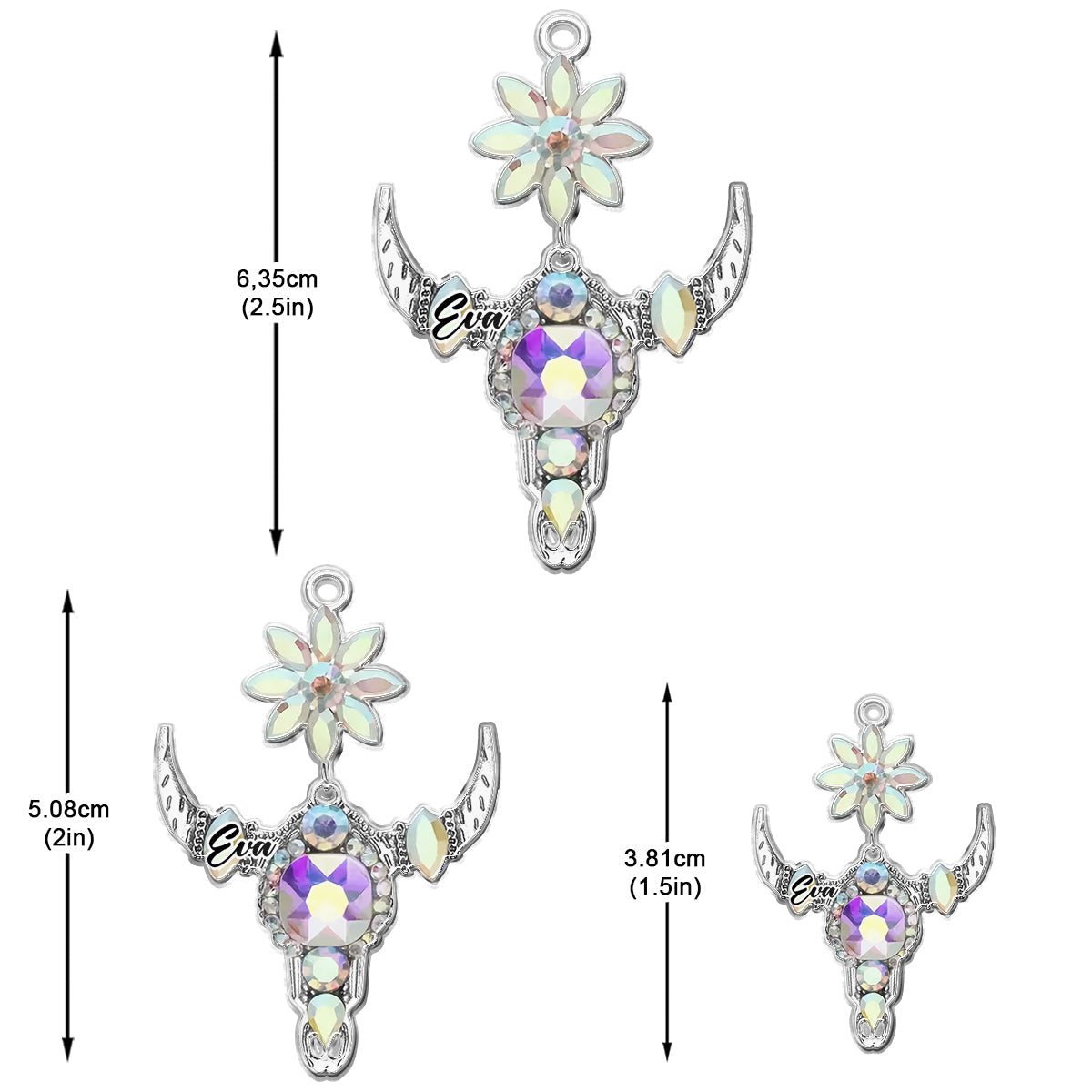 Magnifique tête de taureau - Boucles d'oreilles cowgirl personnalisées