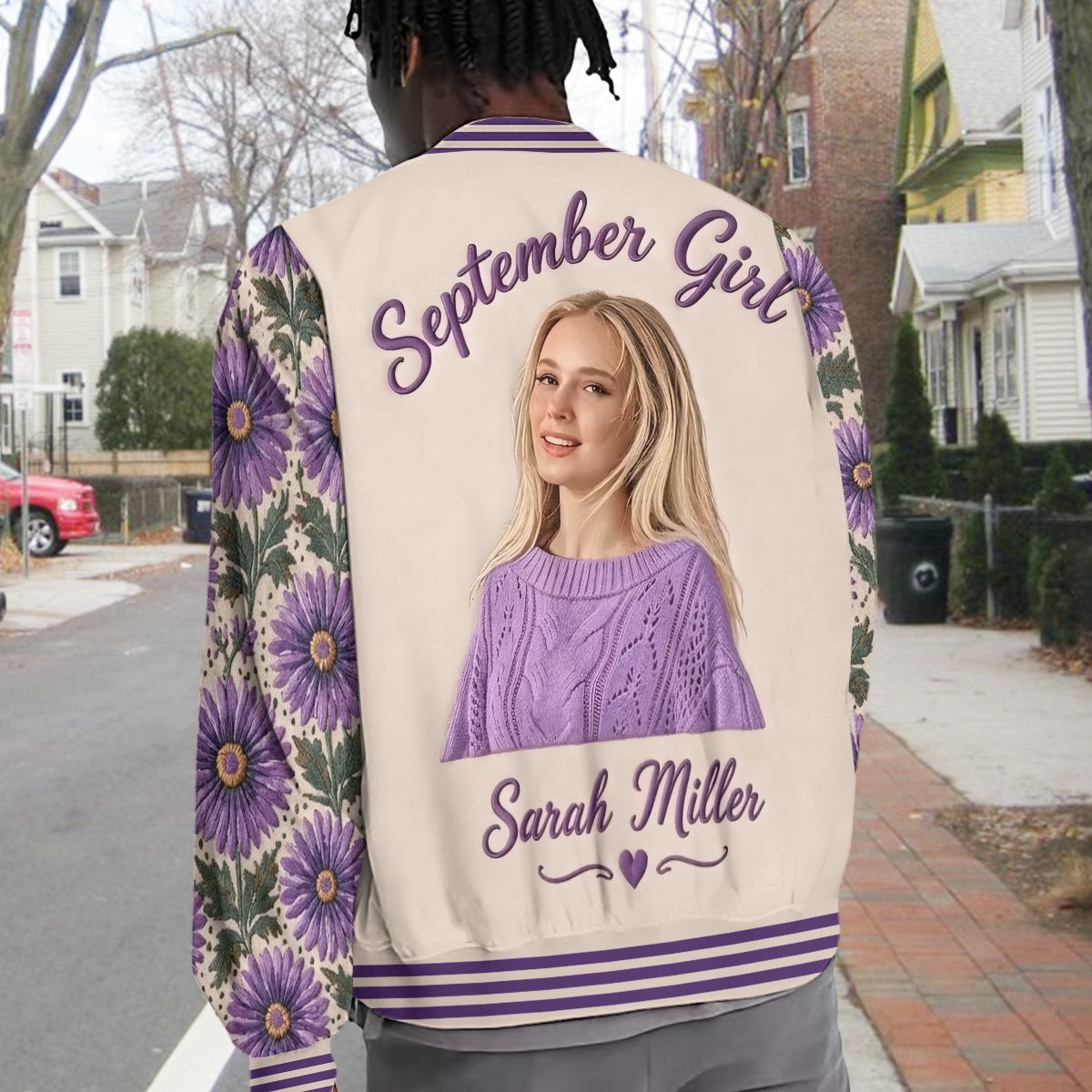 Any Photo Unique Floral Shirt - Personalized Self Love Varsity Jacket