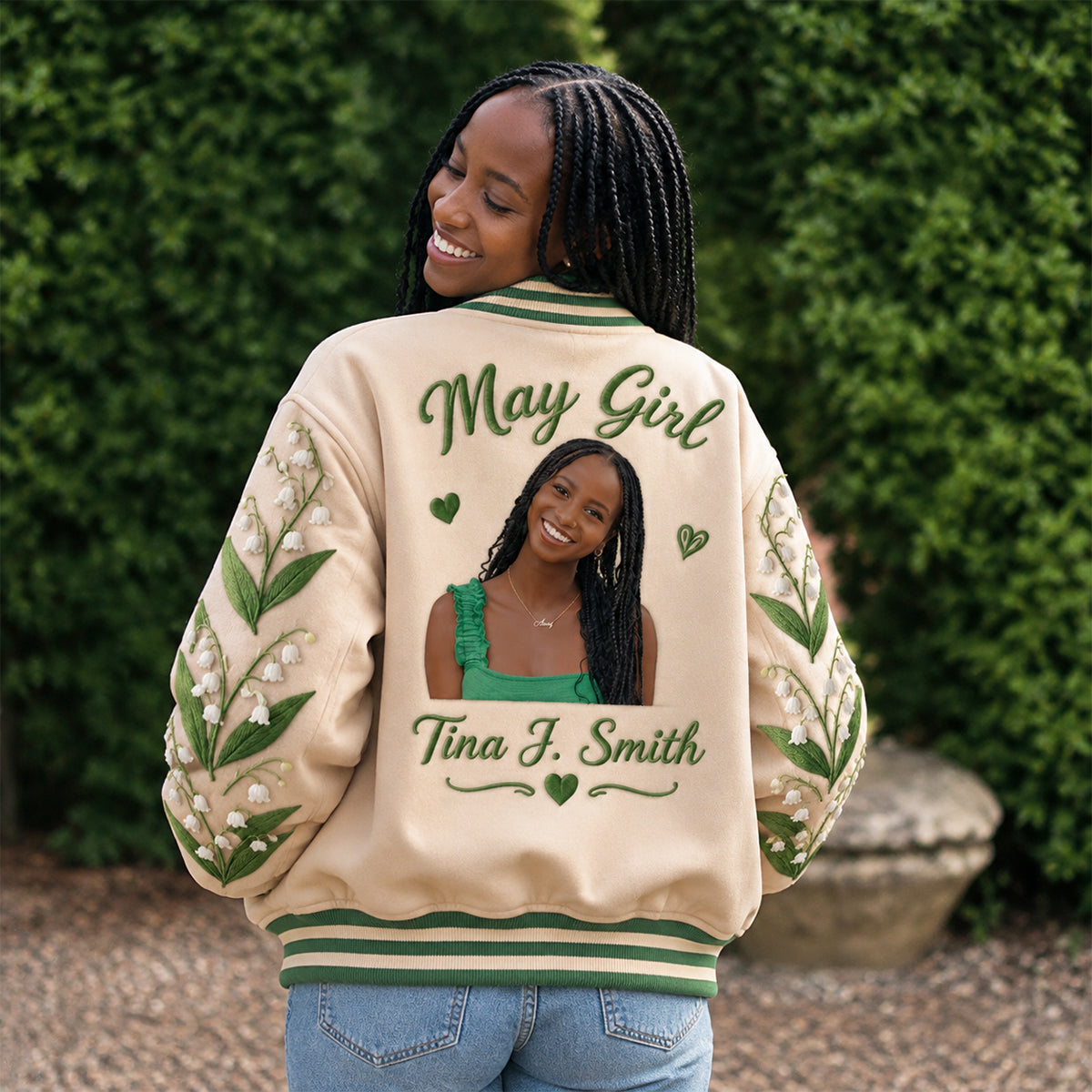 Any Photo Unique Floral Shirt - Personalized Self Love Varsity Jacket