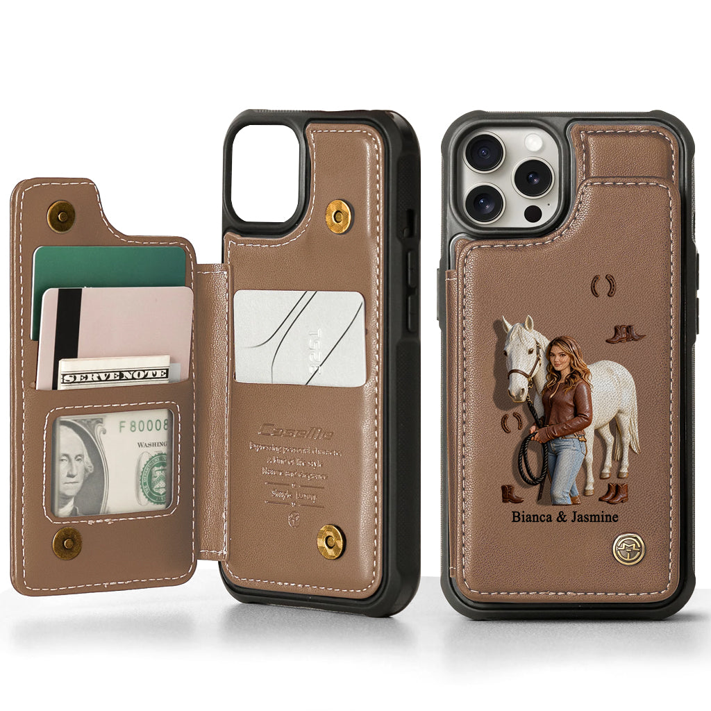 Horse Girl - Personalized Horse Wallet Phone Case