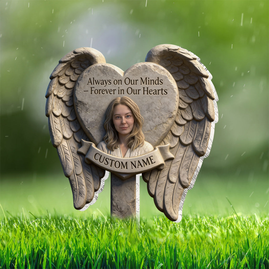 Always On Our Minds - Personalized Memorial Acrylic Garden Sign/ Acrylic Plaque Sign