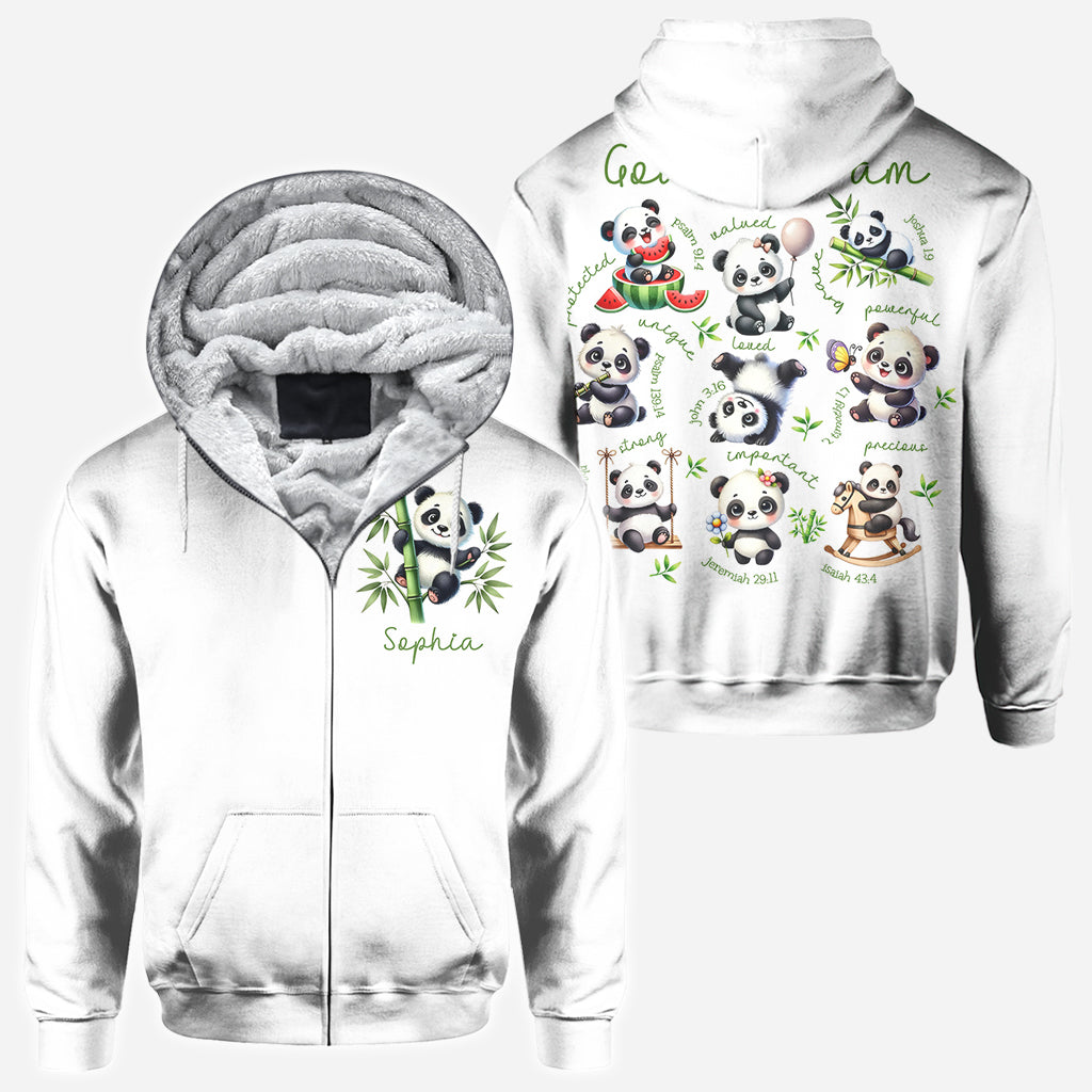 God Says I Am - Personalized Panda Lover All Over Shirt