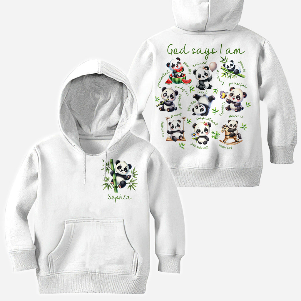 God Says I Am - Personalized Panda Lover All Over Shirt