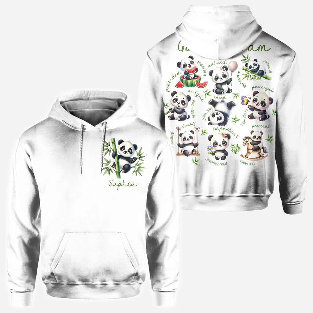 God Says I Am - Personalized Panda Lover All Over Shirt