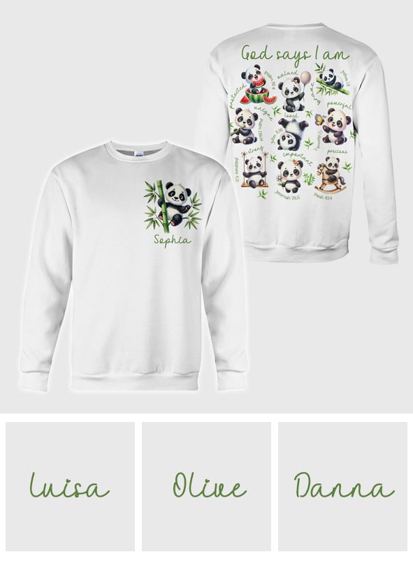 God Says I Am - Personalized Panda Lover All Over Shirt