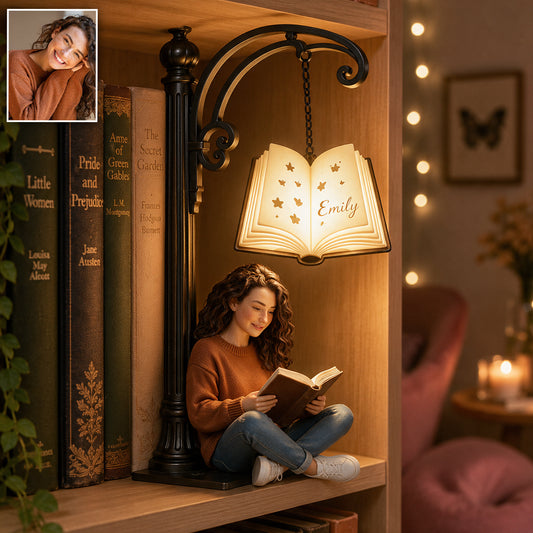 Reading Time - Personalized Book Bookshelf Lamp