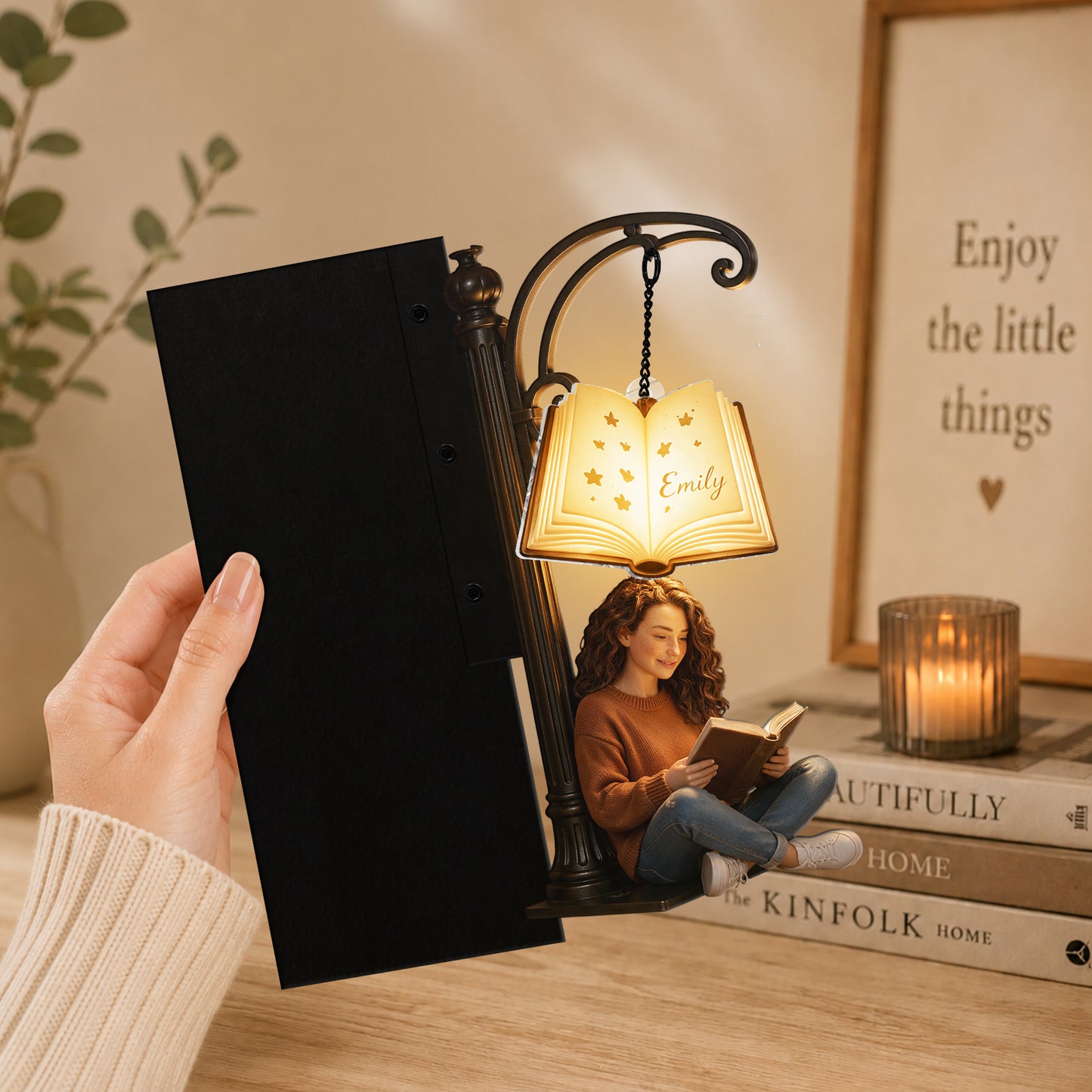 Reading Time - Personalized Book Bookshelf Lamp