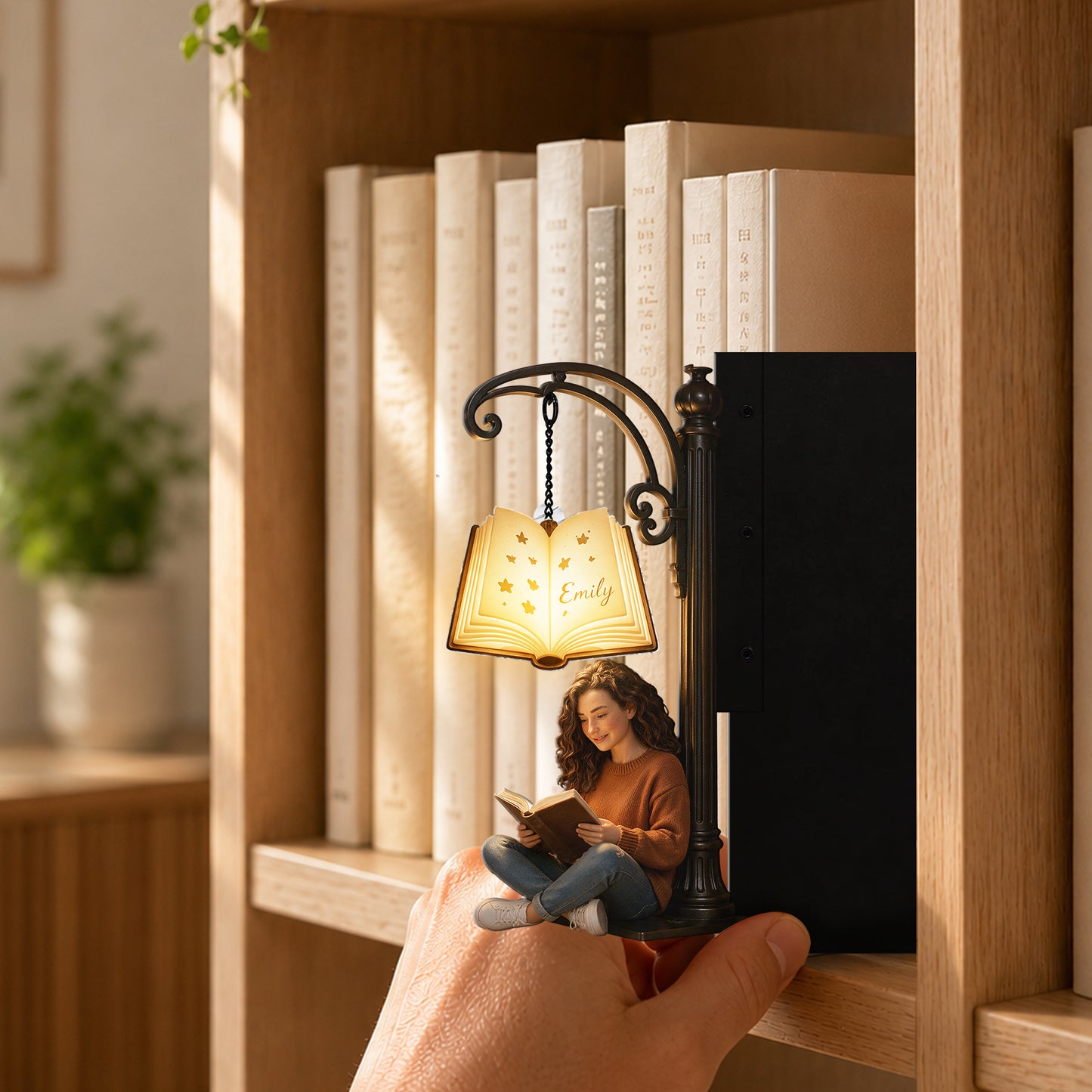 Reading Time - Personalized Book Bookshelf Lamp