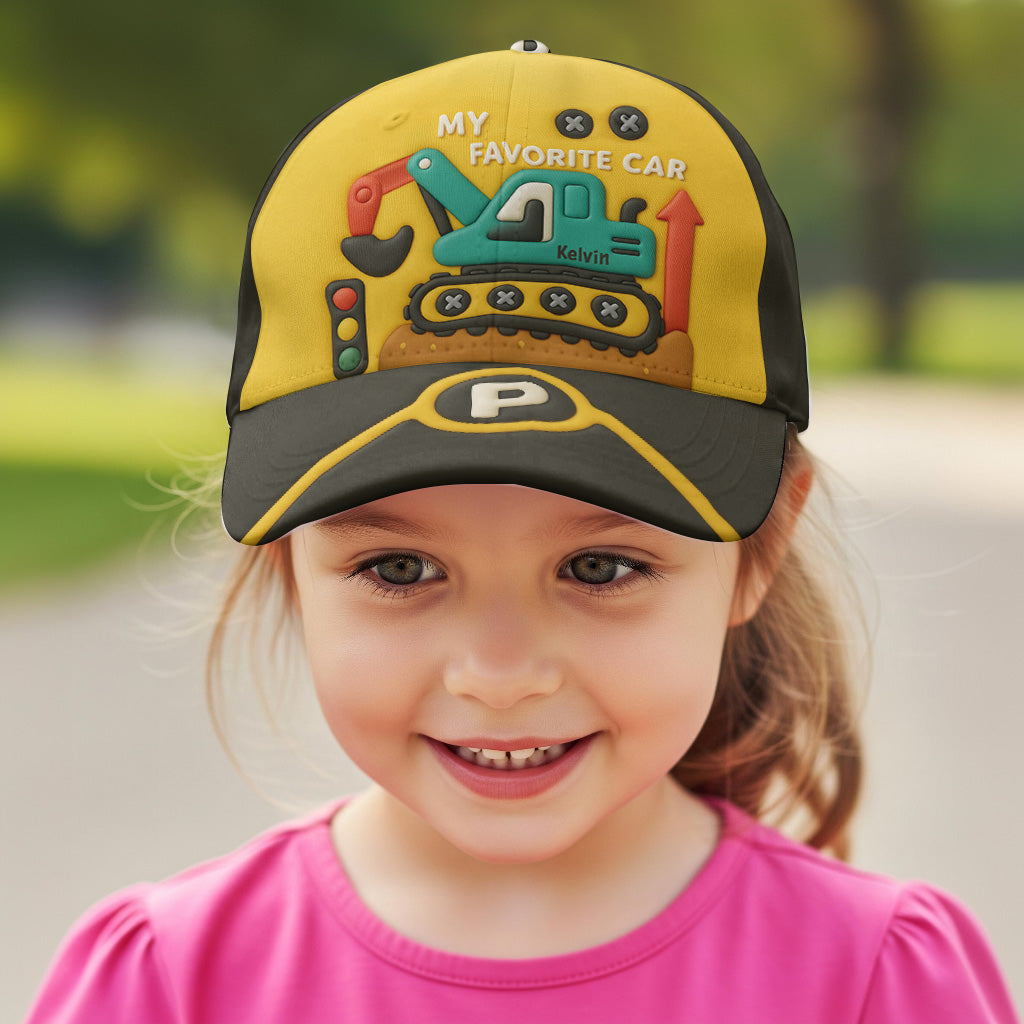 Excavator Cute Children's Gift - Personalized Kid Classic Cap