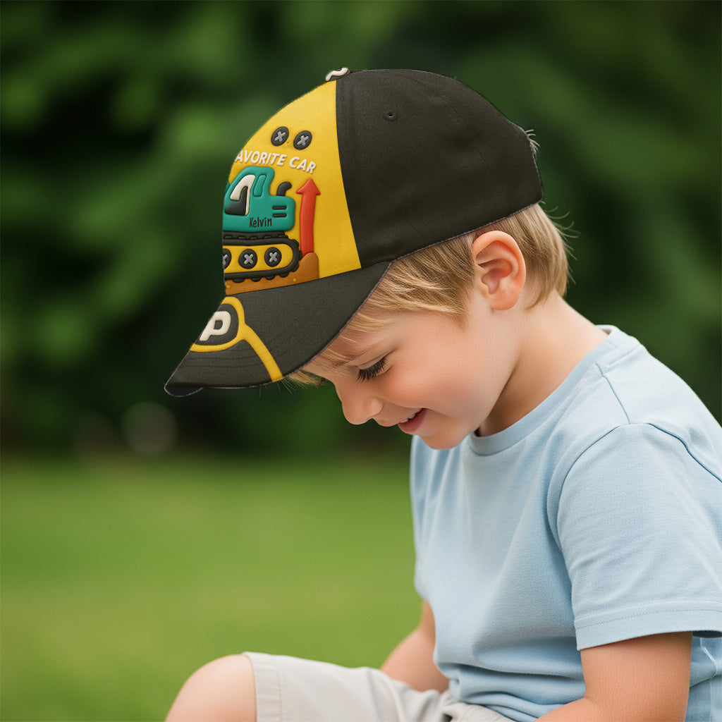 Excavator Cute Children's Gift - Personalized Kid Classic Cap