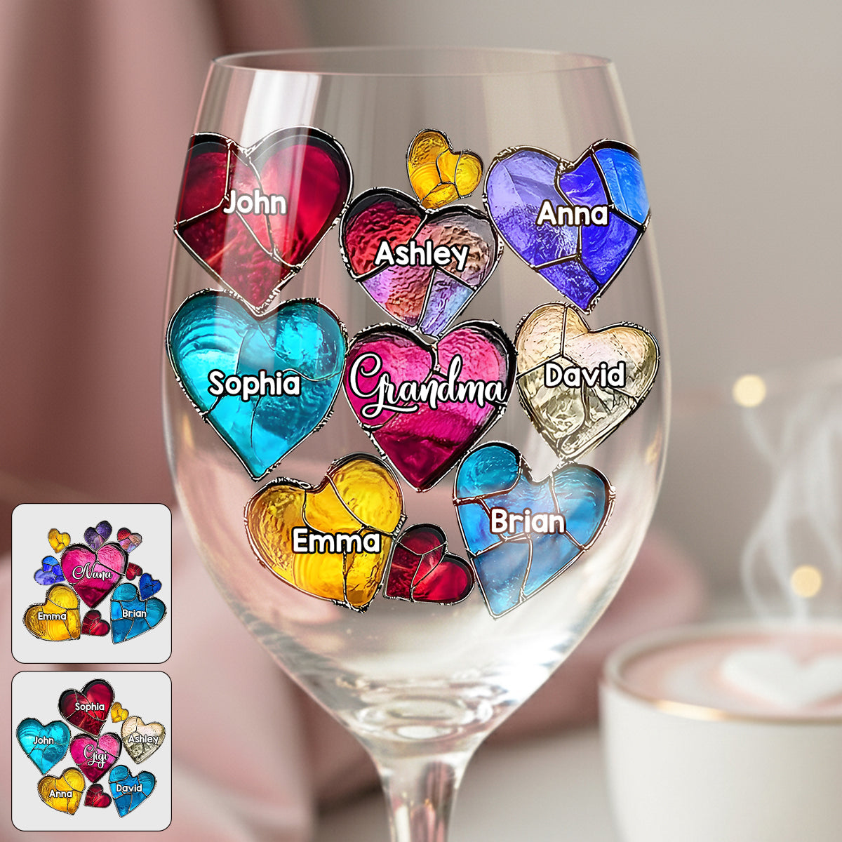 Meilleure grand-mère du monde - Verre à vin personnalisé pour grand-mère avec longue tige