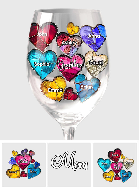 Meilleure grand-mère du monde - Verre à vin personnalisé pour grand-mère avec longue tige