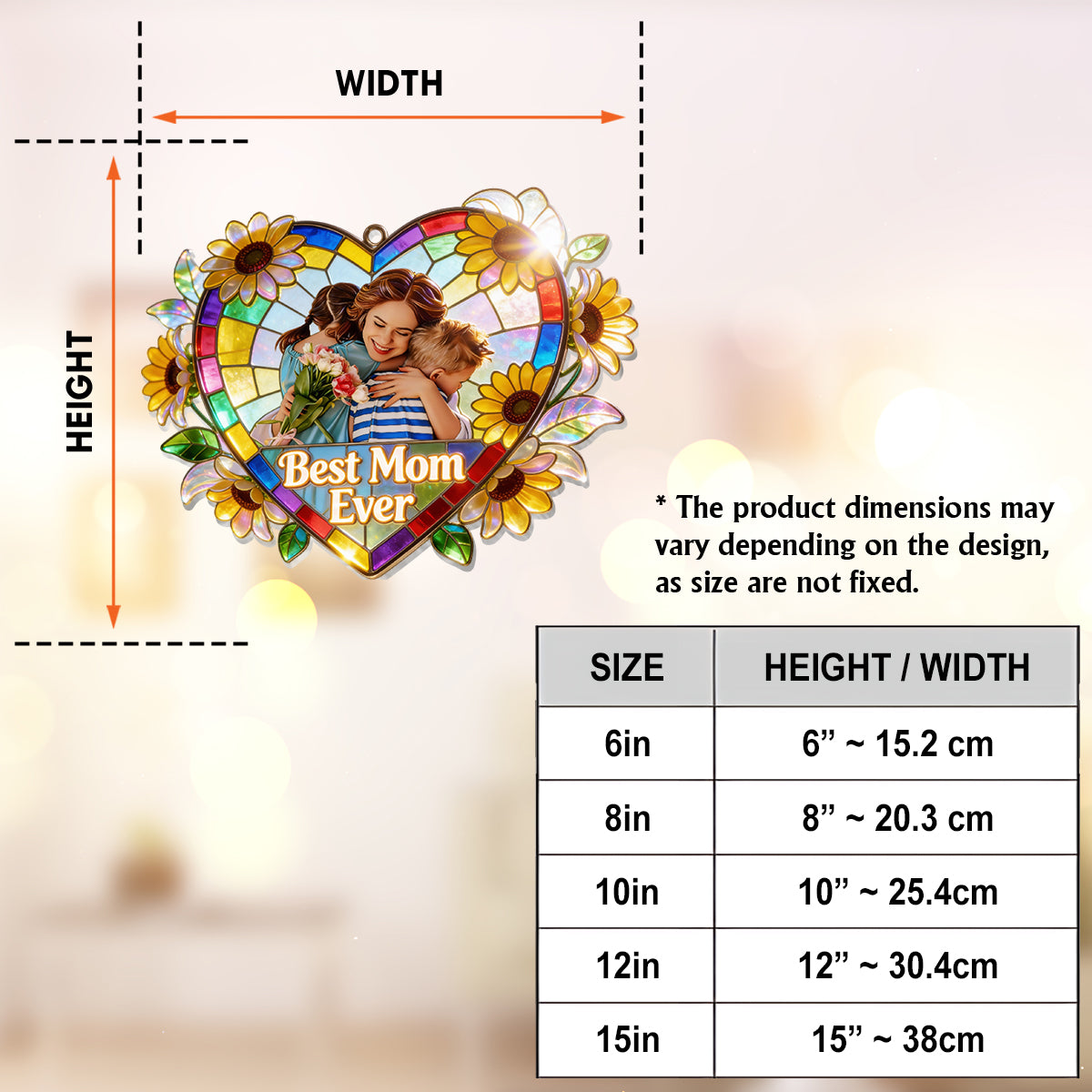 Love Grandma, Best Grandma Ever - Personalized Grandma Window Hanging Suncatcher Ornament