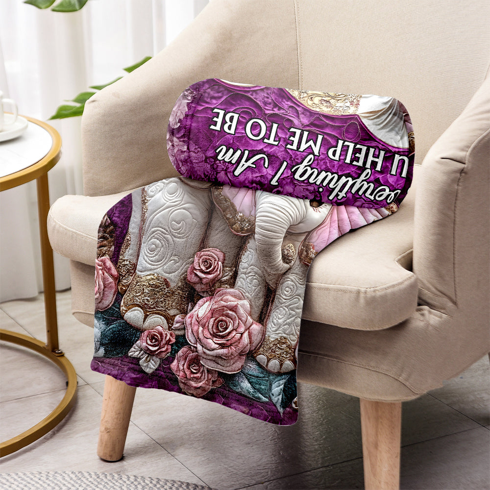 Everything I Am You Helped Me To Be - Personalized Mother Blanket