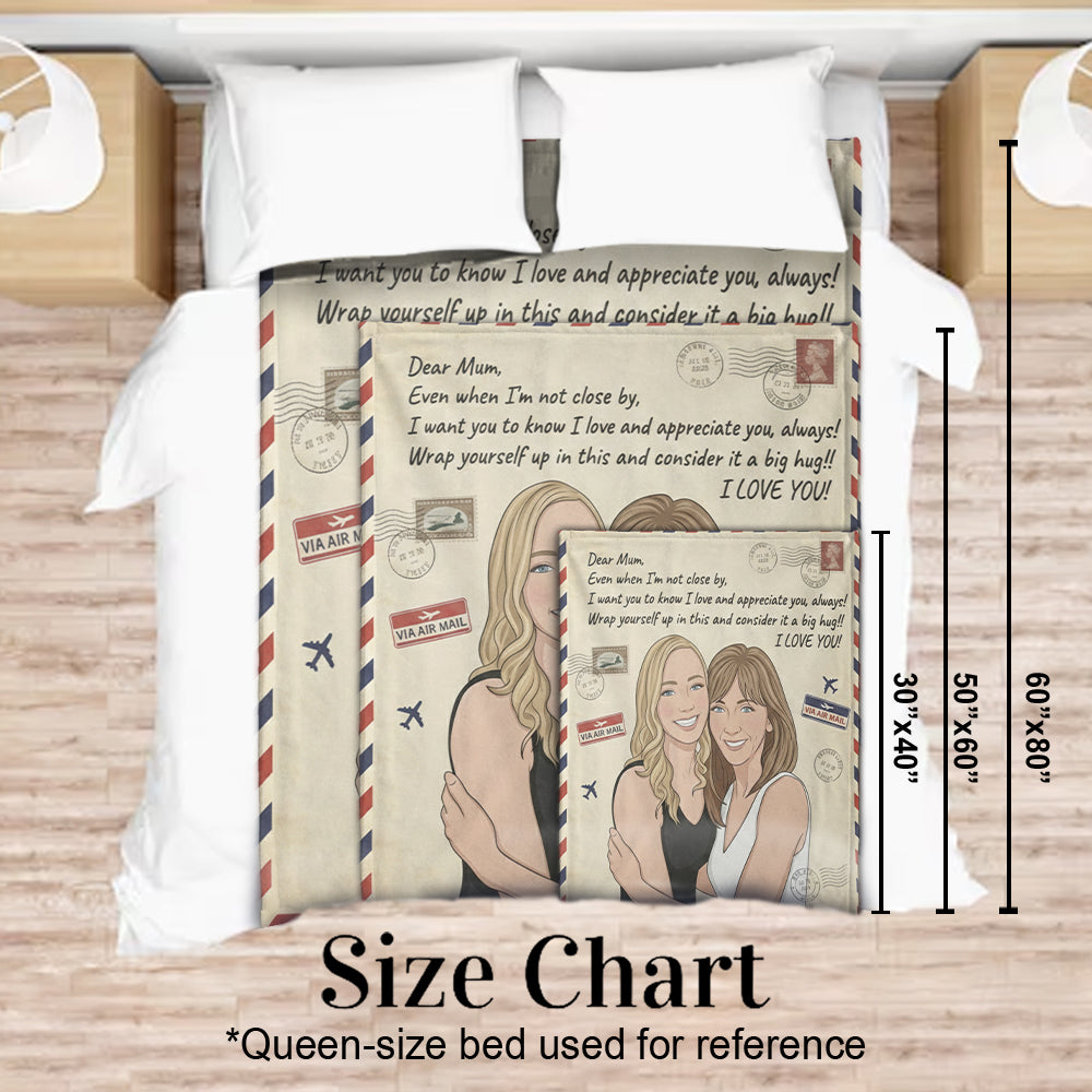 Enveloppez-vous dans un gros câlin - Couverture personnalisée pour maman