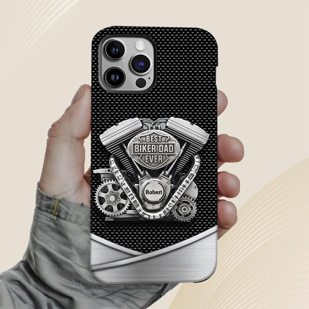 Best Dad Ever - Personalized Biker Full Print Phone Case