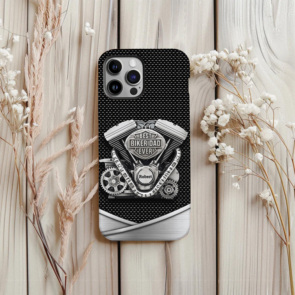 Best Dad Ever - Personalized Biker Full Print Phone Case