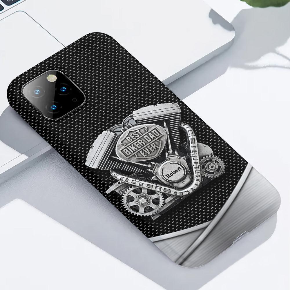 Best Dad Ever - Personalized Biker Full Print Phone Case