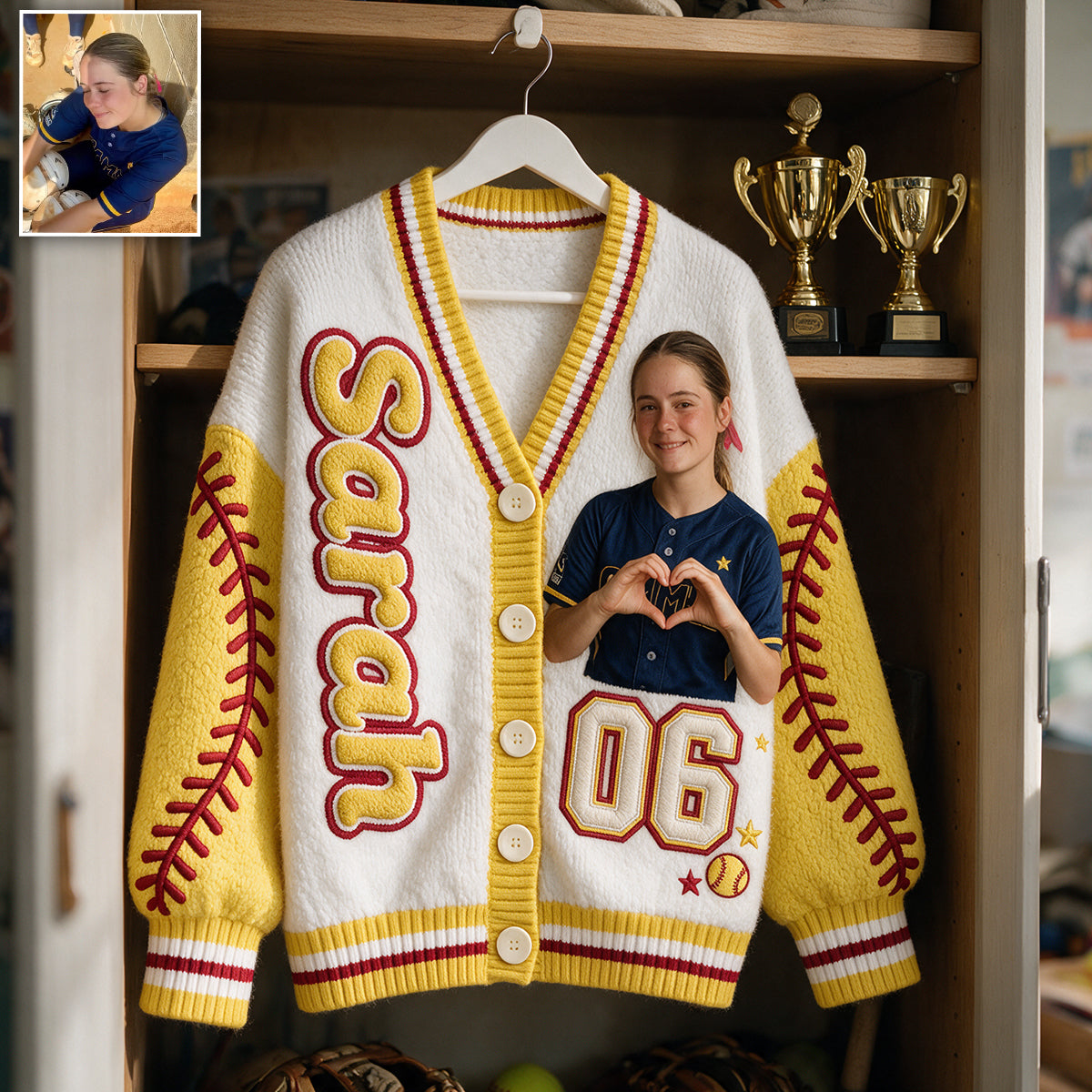 Le Softball, Ma Thérapie - Cardigan Personnalisé