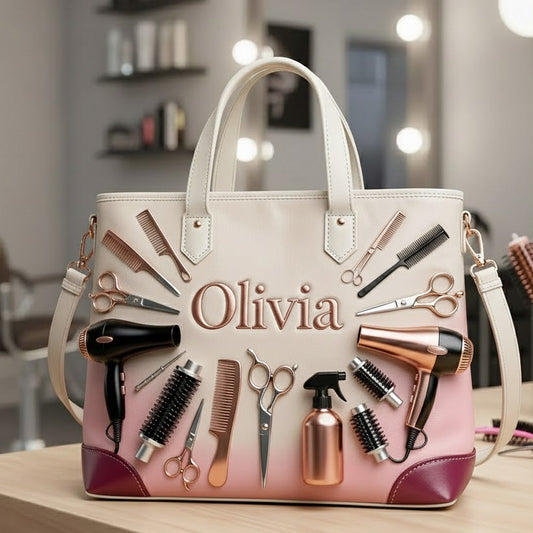 Proud Hair Stylist - Personalized Hairdresser Leather Handbag