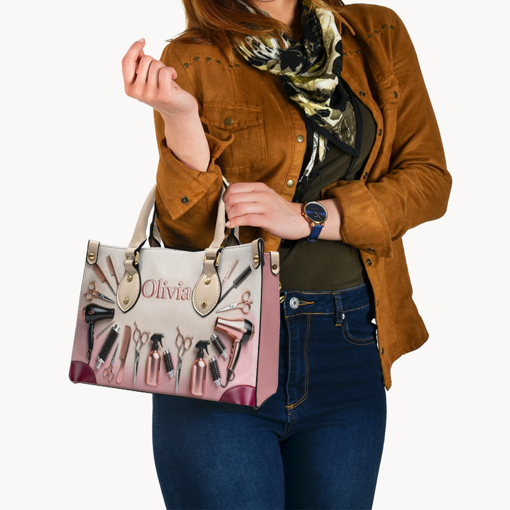 Proud Hair Stylist - Personalized Hairdresser Leather Handbag