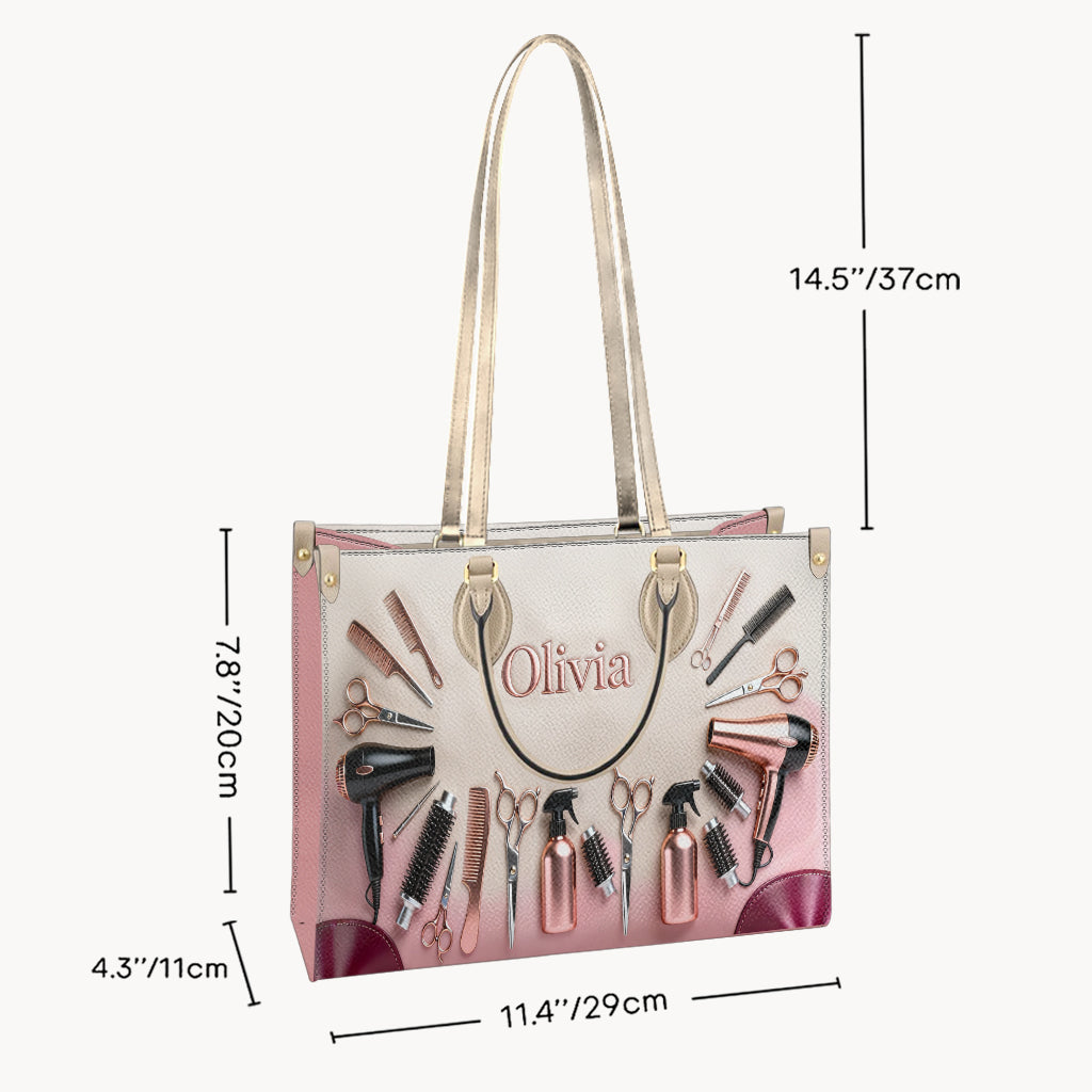 Proud Hair Stylist - Personalized Hairdresser Leather Handbag