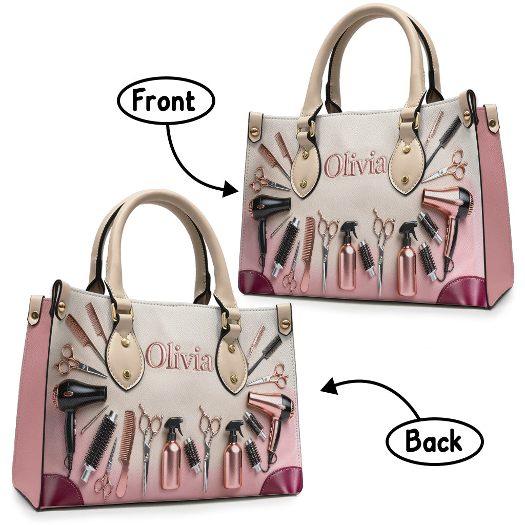 Proud Hair Stylist - Personalized Hairdresser Leather Handbag