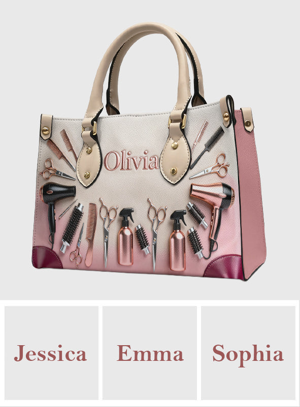 Proud Hair Stylist - Personalized Hairdresser Leather Handbag