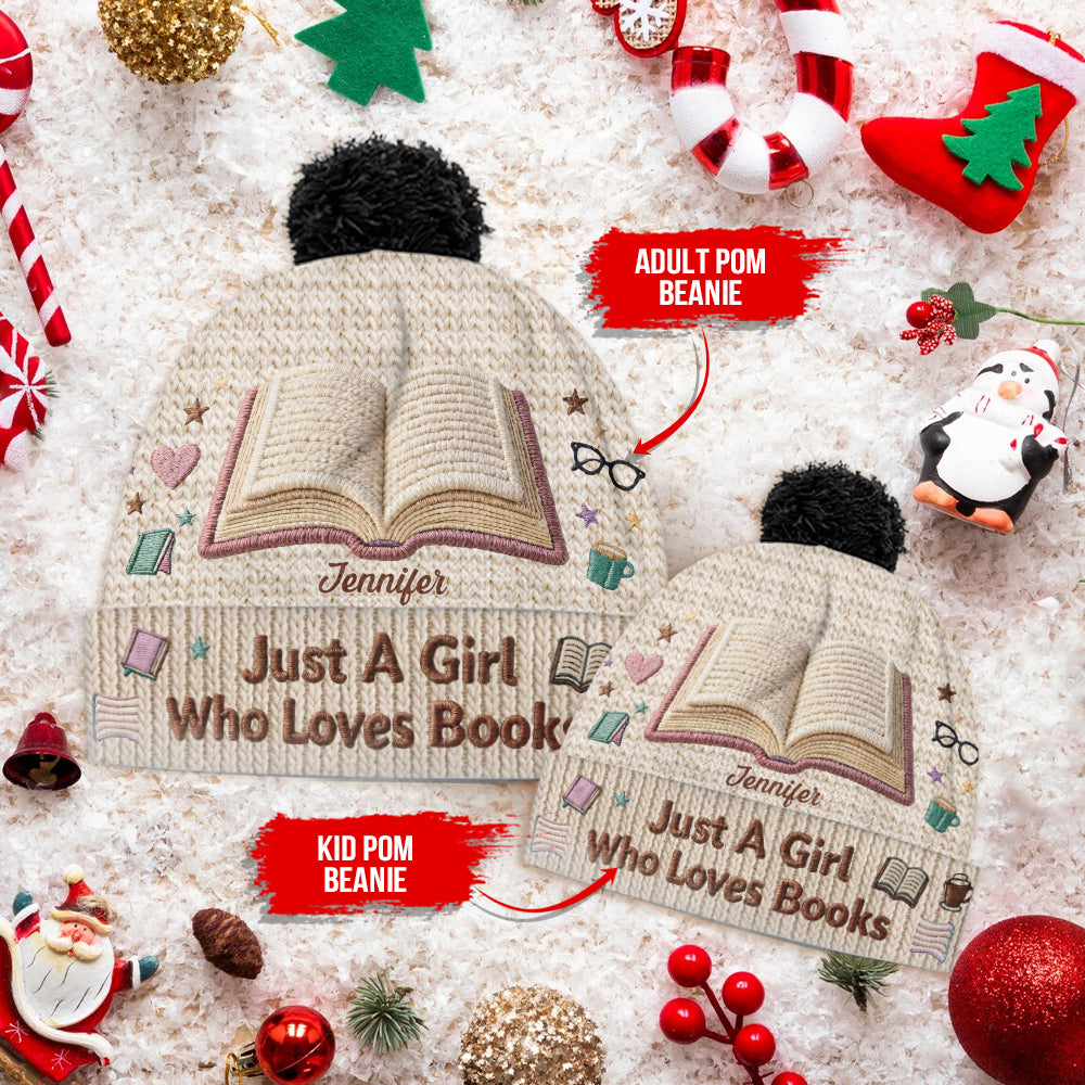 Lire me rend heureux - Bonnet personnalisé avec un livre