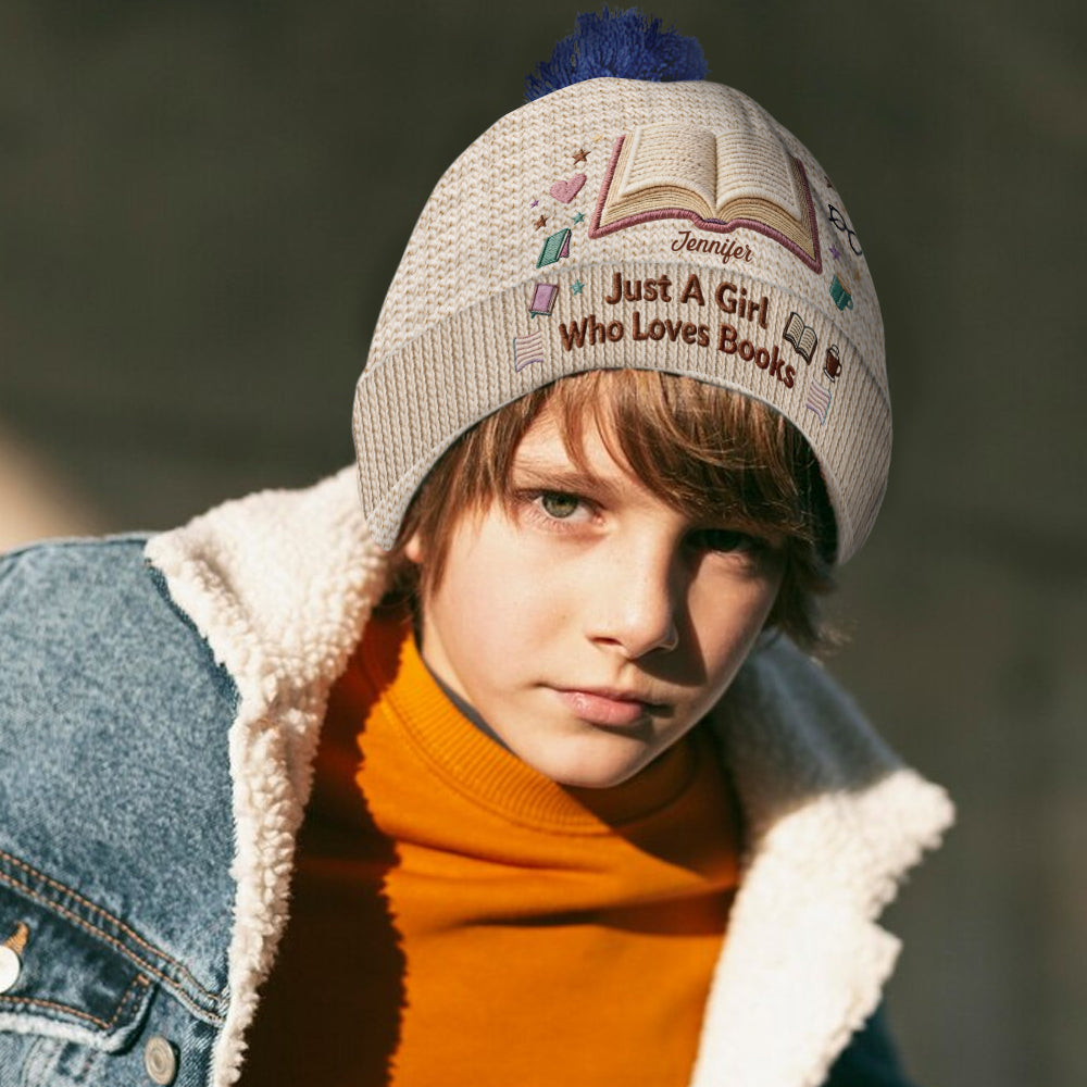 Lire me rend heureux - Bonnet personnalisé avec un livre