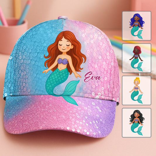 Cadeau sirène pour enfant - Bonnet classique personnalisé pour enfant