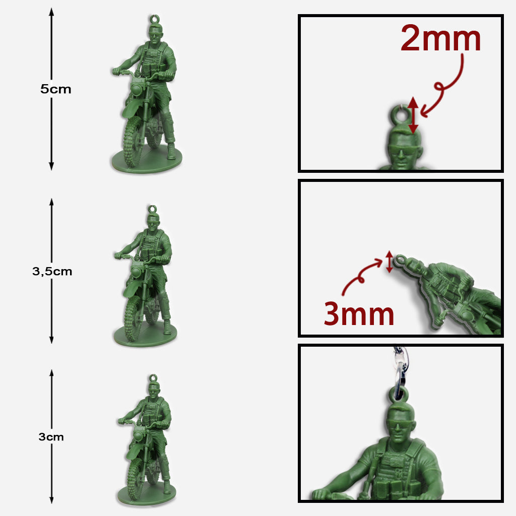 Cadeau humoristique pour les soldats - Porte-clés personnalisé pour vétérans