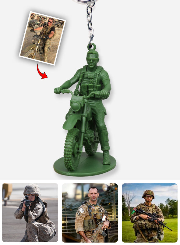 Cadeau humoristique pour les soldats - Porte-clés personnalisé pour vétérans