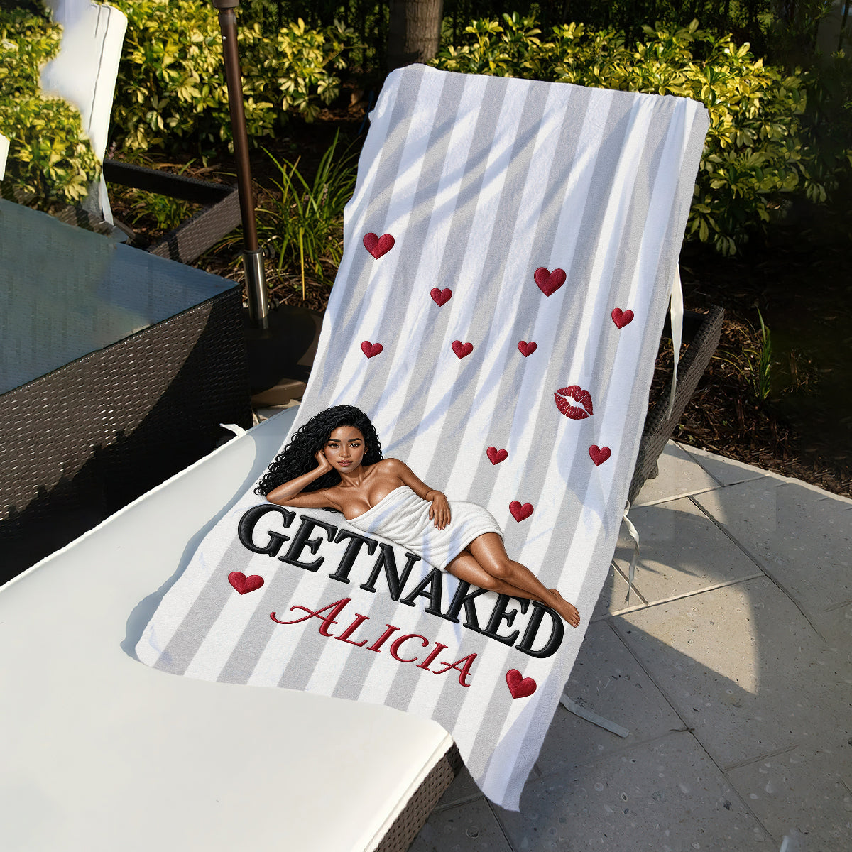 Bath Time - Personalized Spicy Couple Quick-dry Beach Towel/ Bath Towel
