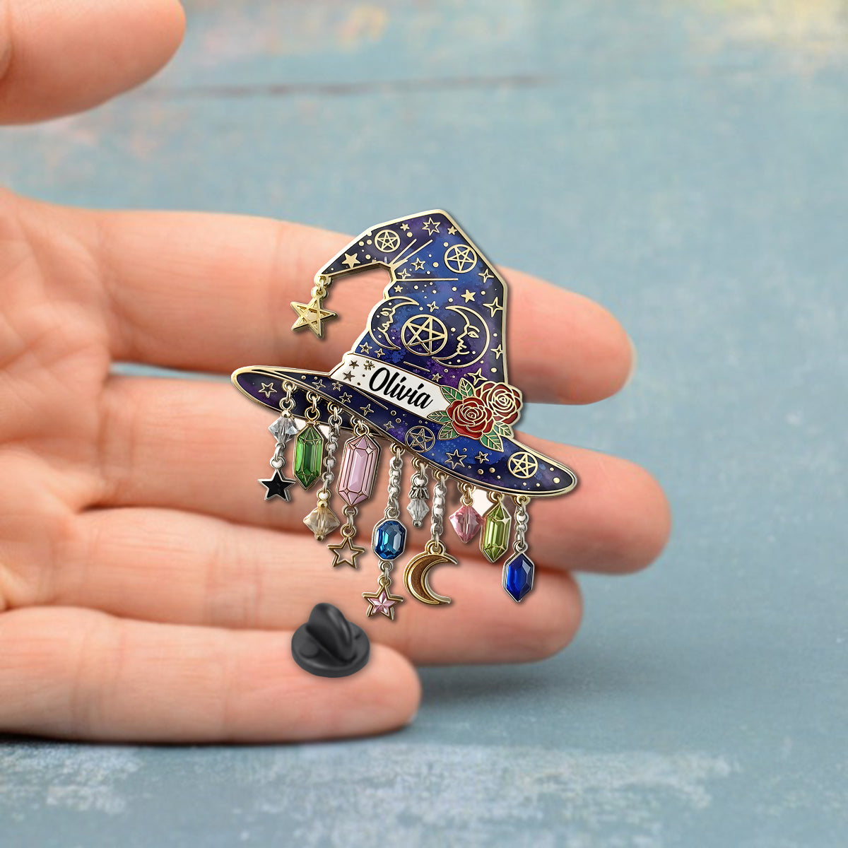 Chapeau de sorcière - Épingle de sorcière personnalisée