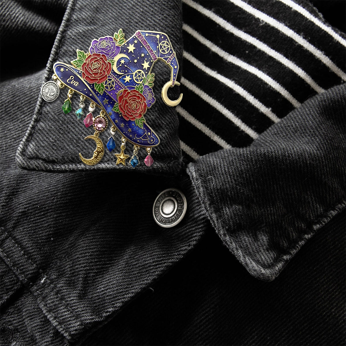 Chapeau de sorcière - Épingle de sorcière personnalisée