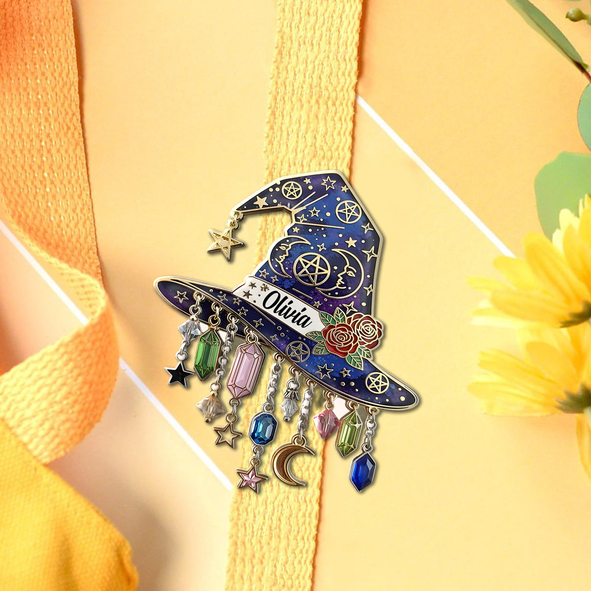 Chapeau de sorcière - Épingle de sorcière personnalisée