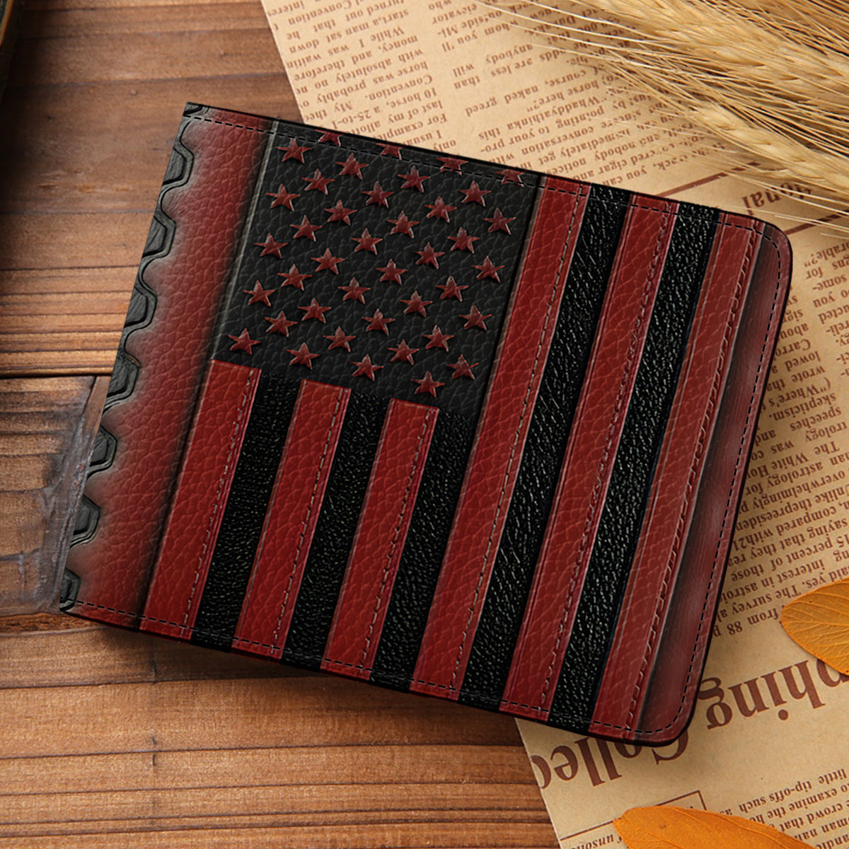 Proud Firefighter - Personalized Firefighter Leather Wallet