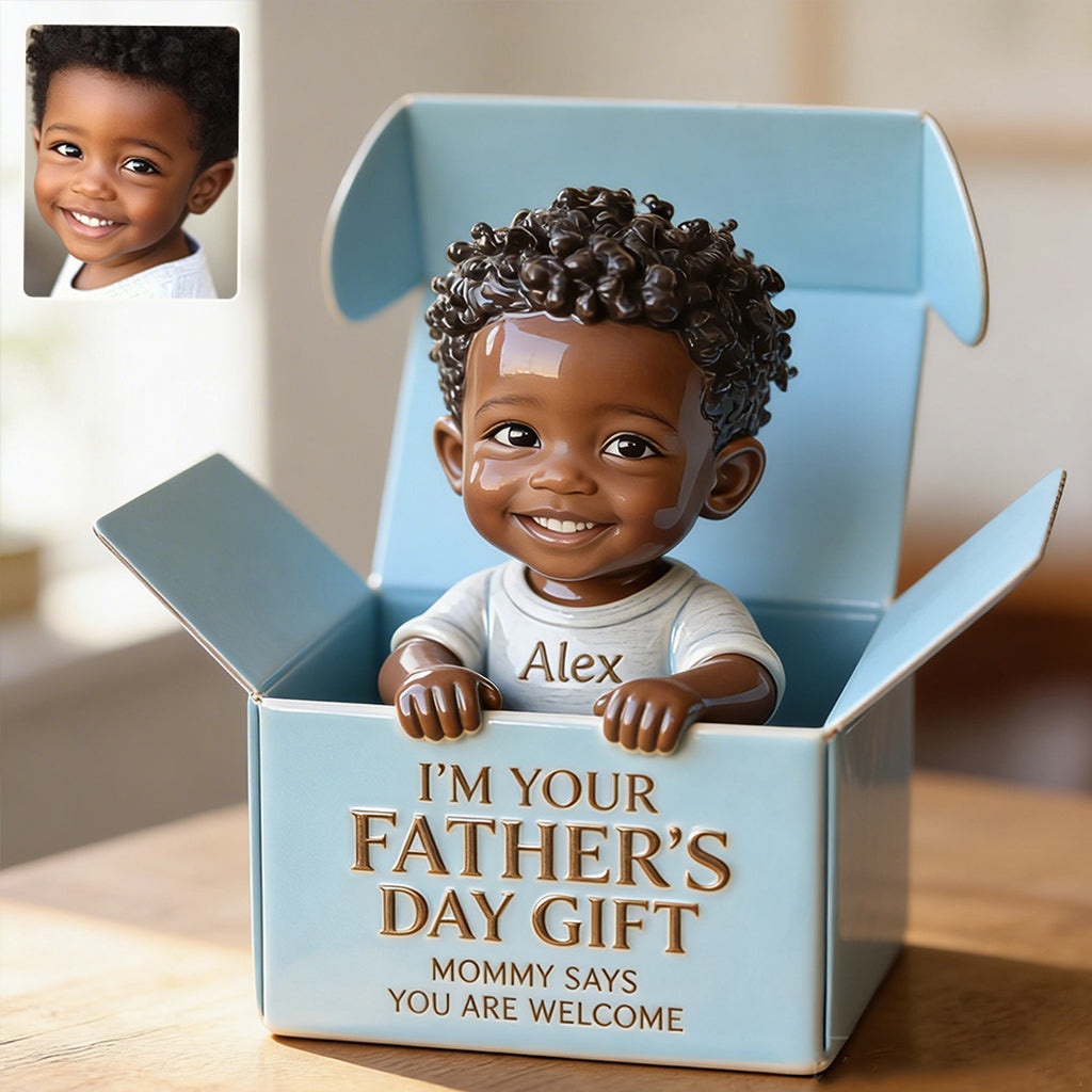 Father's Day Gift - Personalized Newborn Custom Shaped Acrylic Plaque