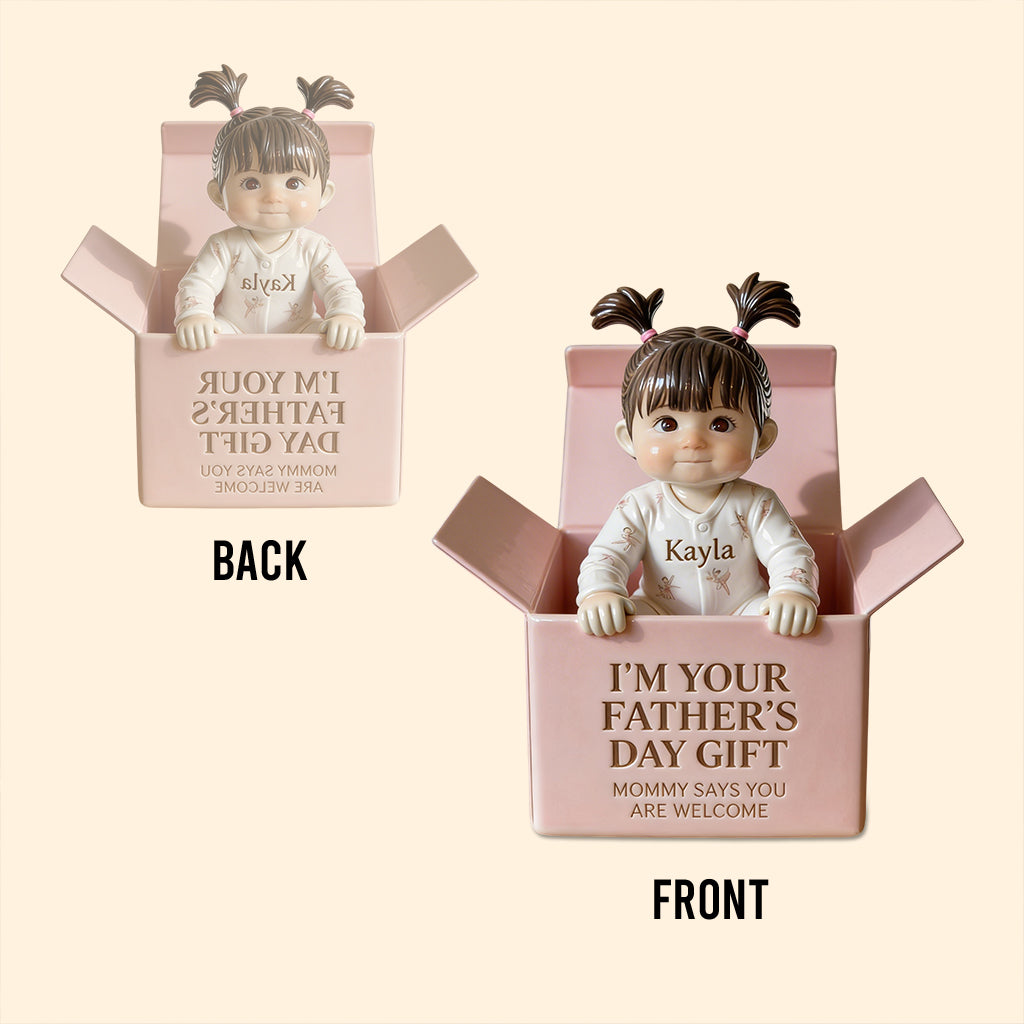 Father's Day Gift - Personalized Newborn Custom Shaped Acrylic Plaque