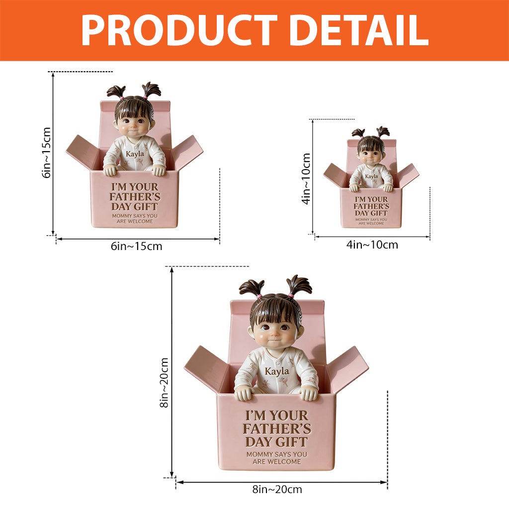 Father's Day Gift - Personalized Newborn Custom Shaped Acrylic Plaque