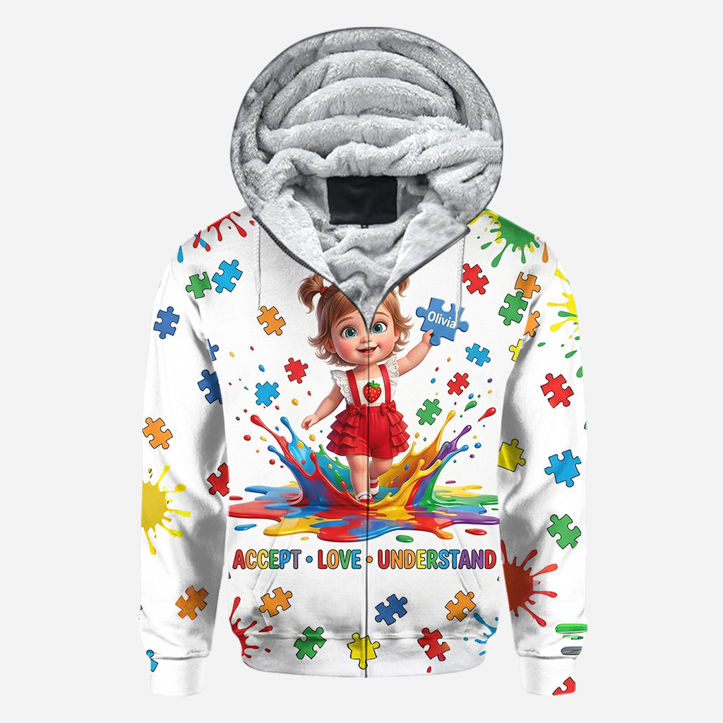 Accept Love Understand Autism Awareness Kids - Personalized Autism Awareness All Over Shirt