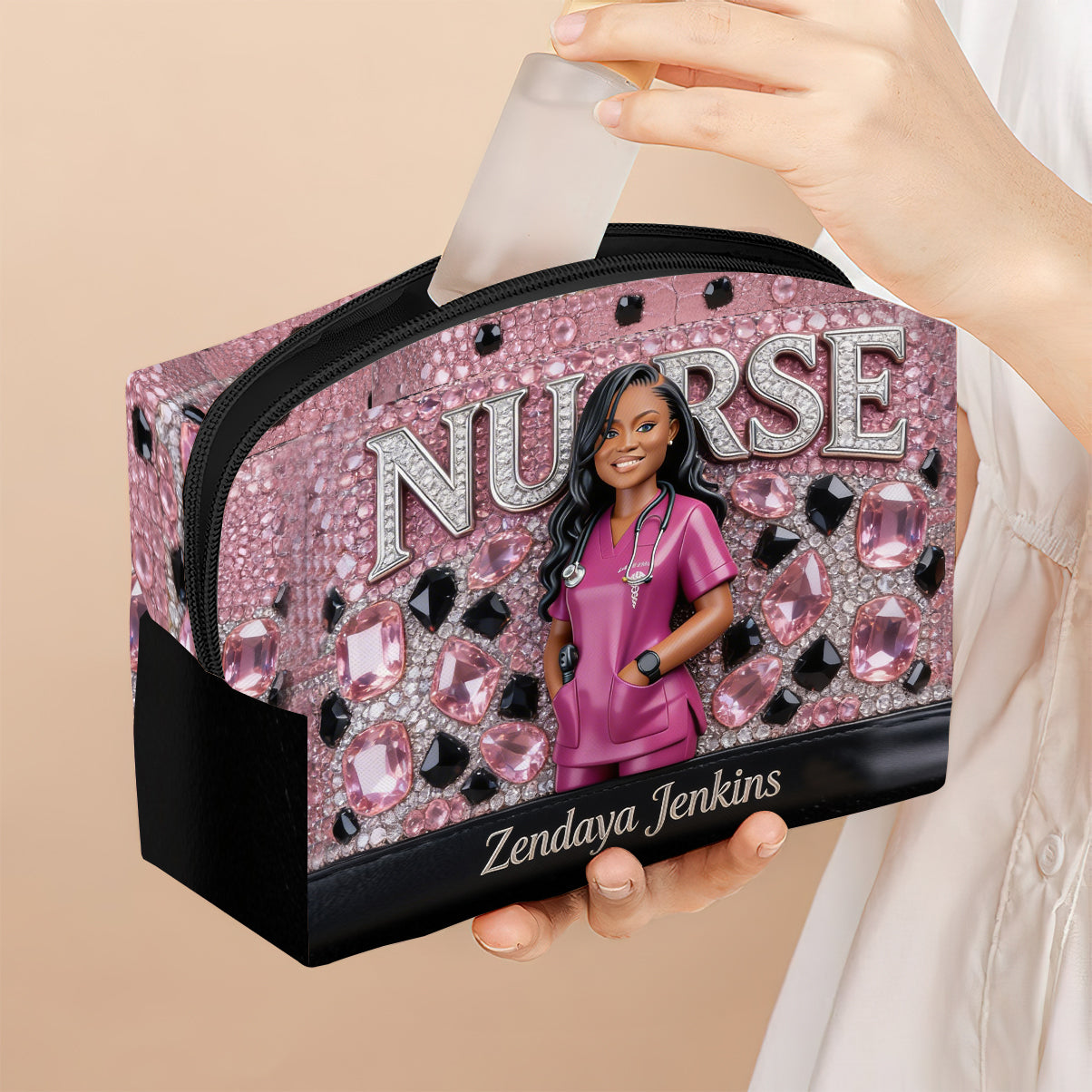 Titre accrocheur, Photo attrayante - Trousse de Maquillage Infirmière Personnalisée