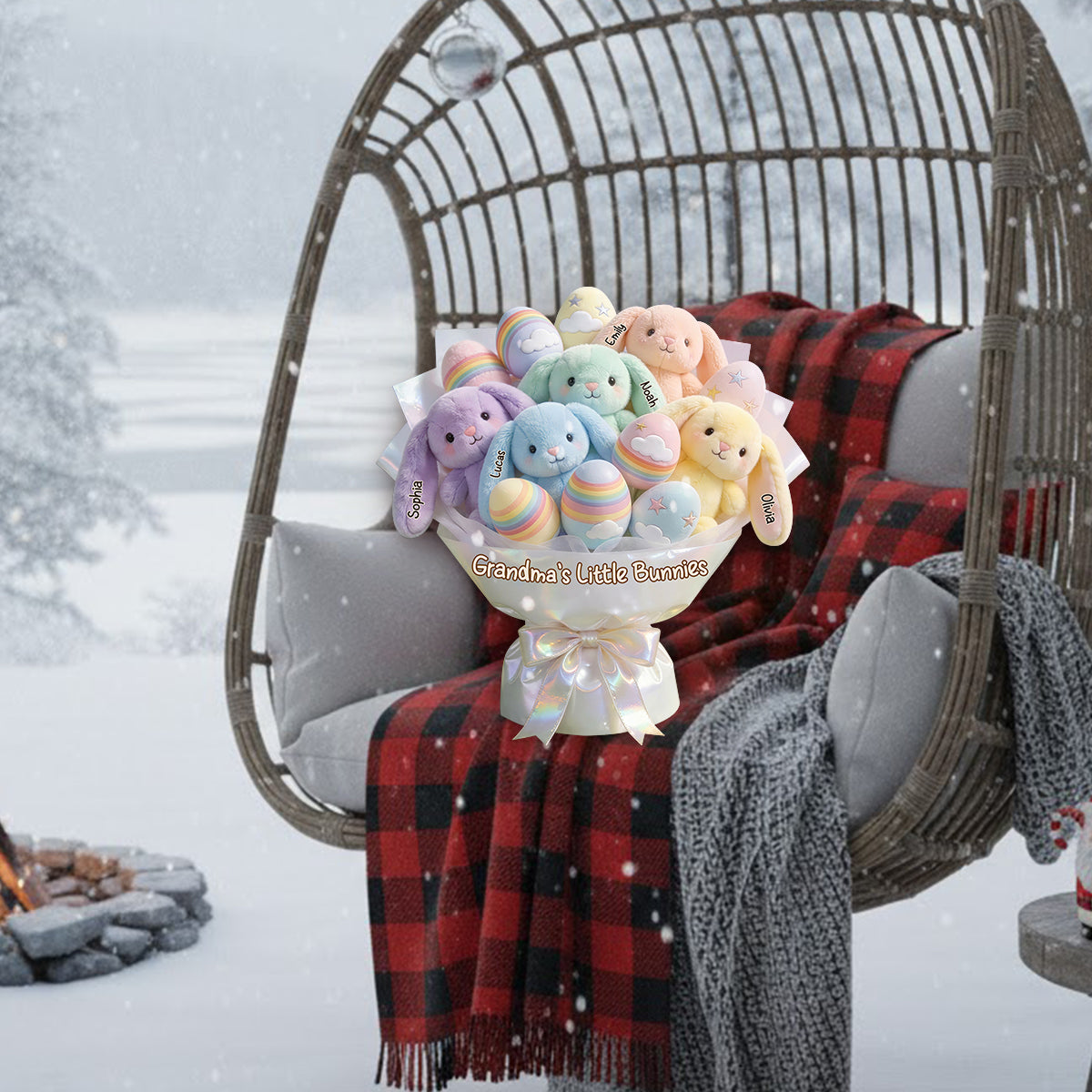 We Love You Grandma - Personalized Grandma Premium Faux Fur Pillow