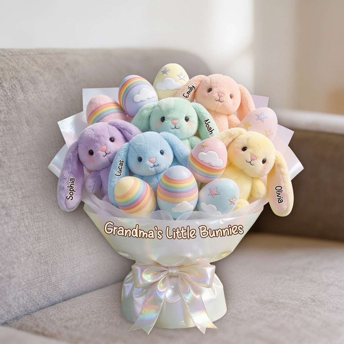 We Love You Grandma - Personalized Grandma Premium Faux Fur Pillow