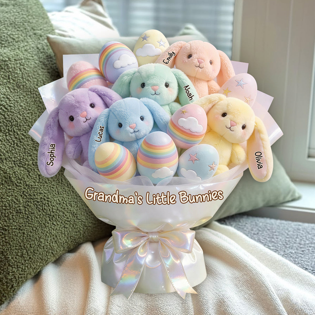 We Love You Grandma - Personalized Grandma Premium Faux Fur Pillow