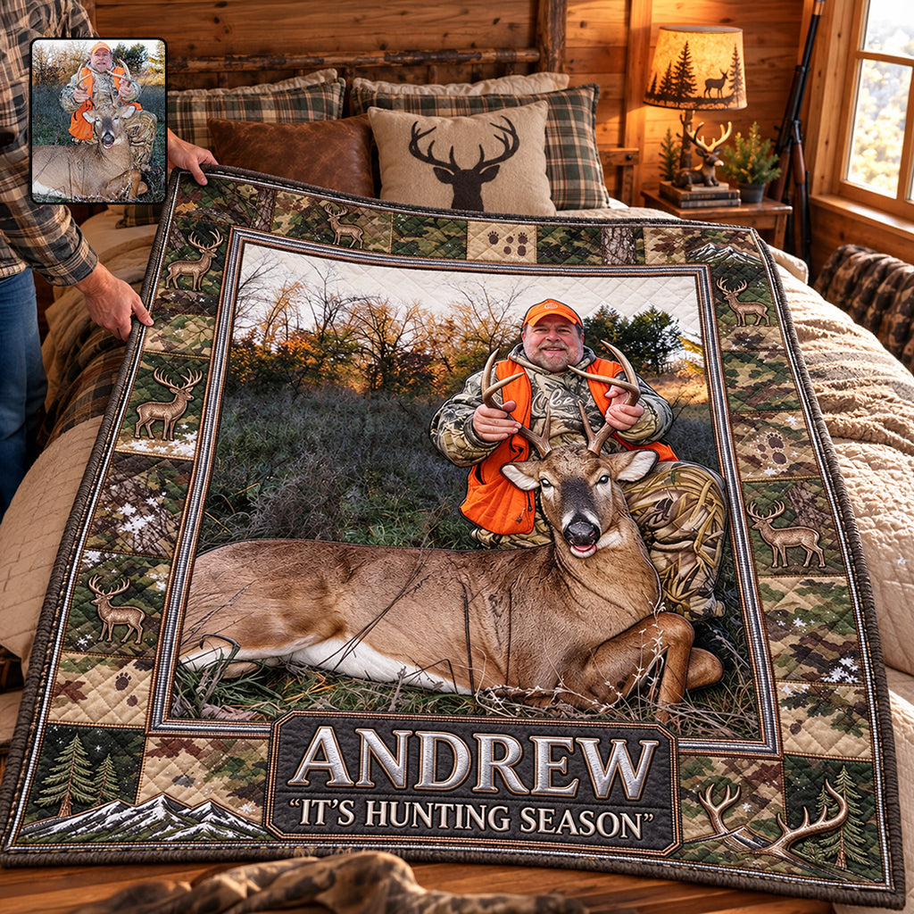 It's Hunting Season - Personalized Hunting Blanket